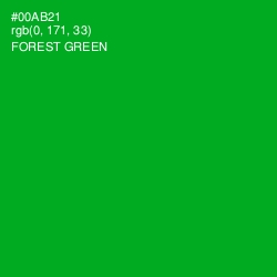 #00AB21 - Forest Green Color Image