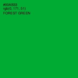 #00AB33 - Forest Green Color Image