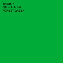 #00AB37 - Forest Green Color Image