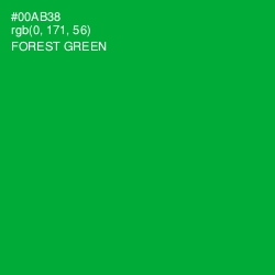 #00AB38 - Forest Green Color Image