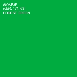 #00AB3F - Forest Green Color Image