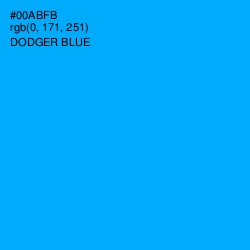 #00ABFB - Dodger Blue Color Image