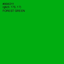 #00AD11 - Forest Green Color Image