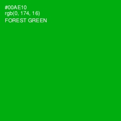 #00AE10 - Forest Green Color Image