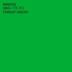 #00AE33 - Forest Green Color Image