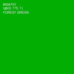 #00AF01 - Forest Green Color Image