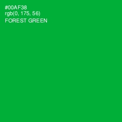 #00AF38 - Forest Green Color Image