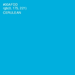 #00AFDD - Cerulean Color Image