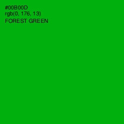 #00B00D - Forest Green Color Image