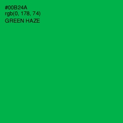 #00B24A - Green Haze Color Image