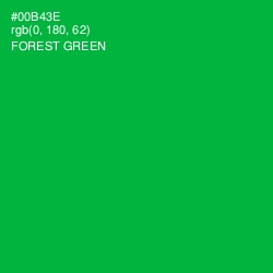 #00B43E - Forest Green Color Image