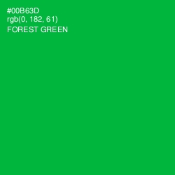 #00B63D - Forest Green Color Image