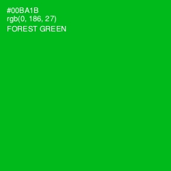 #00BA1B - Forest Green Color Image