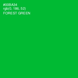 #00BA34 - Forest Green Color Image