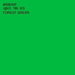 #00BA3F - Forest Green Color Image