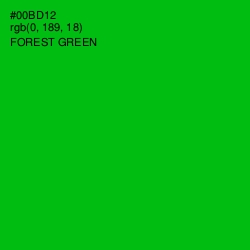 #00BD12 - Forest Green Color Image