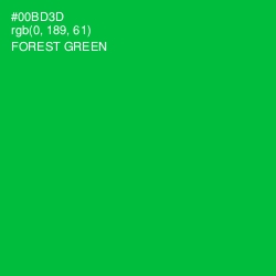 #00BD3D - Forest Green Color Image