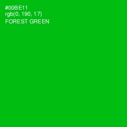 #00BE11 - Forest Green Color Image