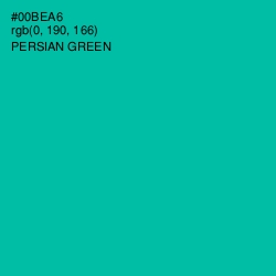 #00BEA6 - Persian Green Color Image