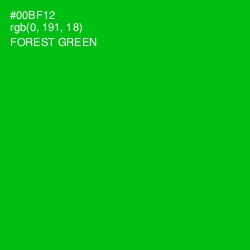 #00BF12 - Forest Green Color Image