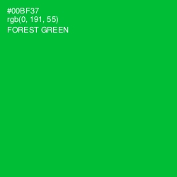 #00BF37 - Forest Green Color Image