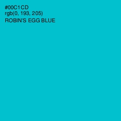 #00C1CD - Robin's Egg Blue Color Image