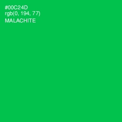 #00C24D - Malachite Color Image