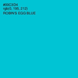 #00C3D4 - Robin's Egg Blue Color Image