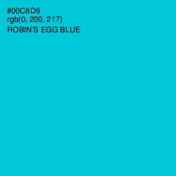 #00C8D9 - Robin's Egg Blue Color Image