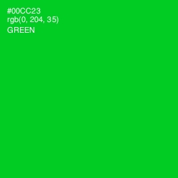 #00CC23 - Green Color Image