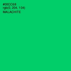 #00CC68 - Malachite Color Image