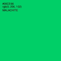 #00CE66 - Malachite Color Image