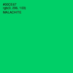 #00CE67 - Malachite Color Image