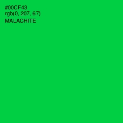 #00CF43 - Malachite Color Image