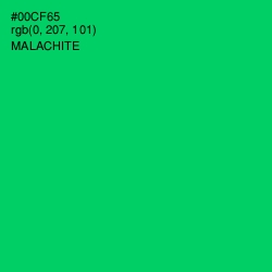 #00CF65 - Malachite Color Image