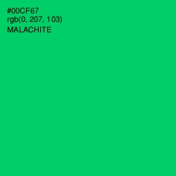 #00CF67 - Malachite Color Image