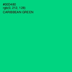 #00D480 - Caribbean Green Color Image