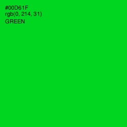 #00D61F - Green Color Image
