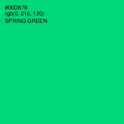 #00D878 - Spring Green Color Image