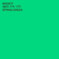 #00D87F - Spring Green Color Image