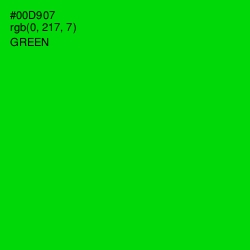 #00D907 - Green Color Image