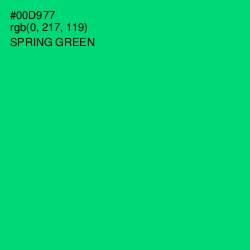 #00D977 - Spring Green Color Image