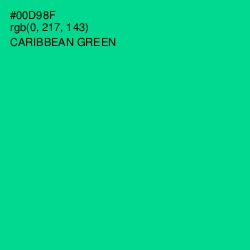 #00D98F - Caribbean Green Color Image