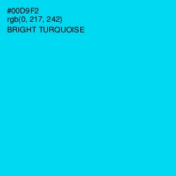 #00D9F2 - Bright Turquoise Color Image