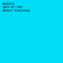 #00DDF6 - Bright Turquoise Color Image