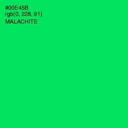 #00E45B - Malachite Color Image