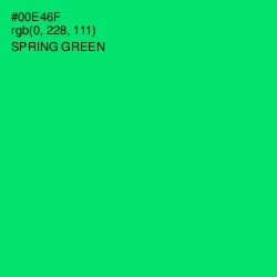 #00E46F - Spring Green Color Image