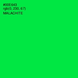 #00E643 - Malachite Color Image