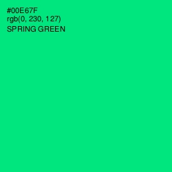 #00E67F - Spring Green Color Image