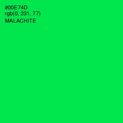 #00E74D - Malachite Color Image